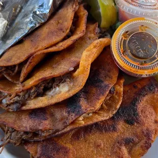 4 birria tacos