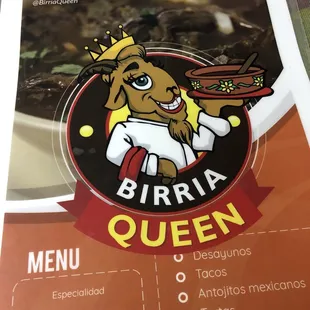 Menu at Birria Queen, 01.05.19