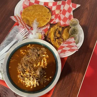 Mulita,BirriaQuesatacos, Ramen,