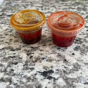 These sauces should come with a warning label they were extremely spicy.