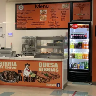 the menu of a mexican restaurant