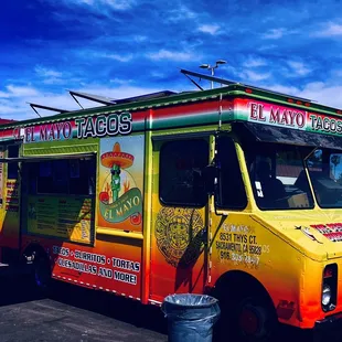 a colorful food truck