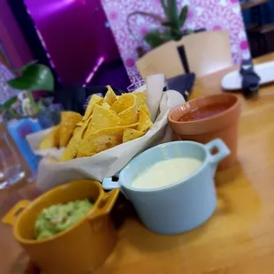 Guacamole and White cheese dip