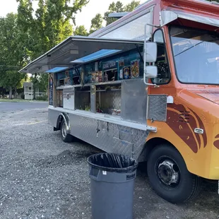 Parked at the corner, next to The Trap Bar.