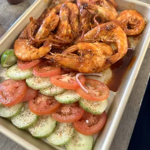 Camarones zarandeados