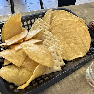 Home made tostadas and chips