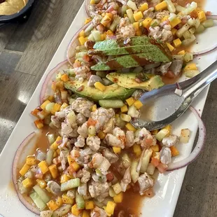 Ceviche con mango