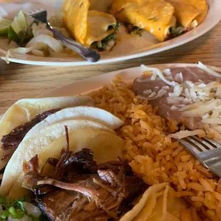 a plate of mexican food