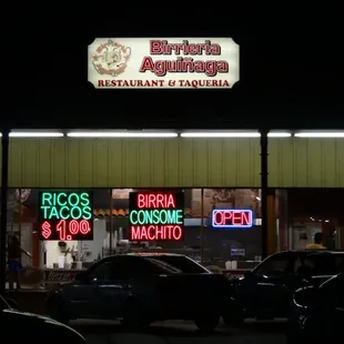 Restaurant Front at Night