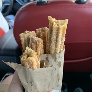 5 churros con cajeta