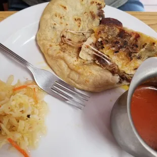 Pupusas,  sorry we couldn't wait to eat it...