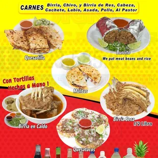 a menu for a mexican restaurant