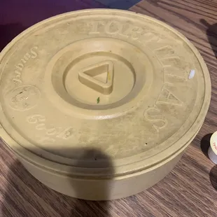 Filthy tortilla warmer