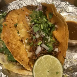 Barbacoa beef quesotaco