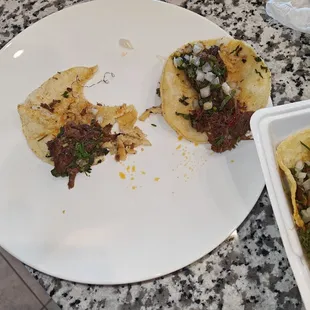 There was a Metal cleaning bristle inside the taco!