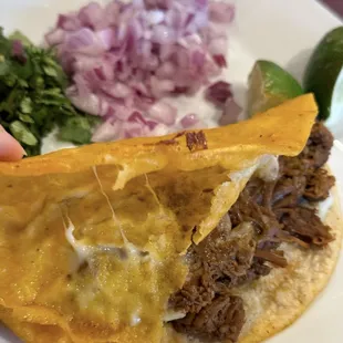 Queso birria taco