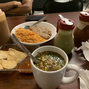 a table full of food