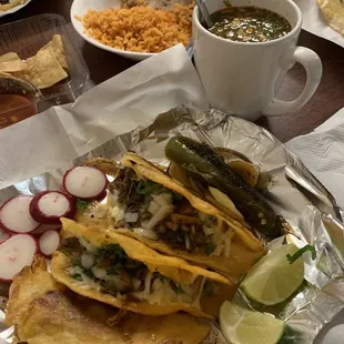 a plate of mexican food