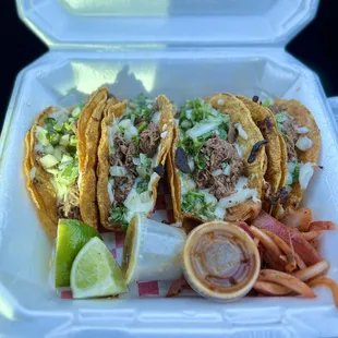 quesabirria tacos with consommé