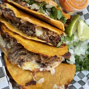 Quesabirria tacos , 4 of those bad boys!