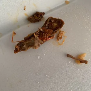 Chicken bones in enchiladas