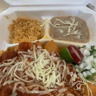 Chicken enchiladas