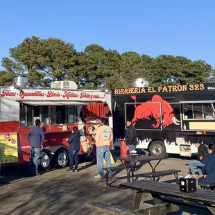 Food trucks in front parking lot