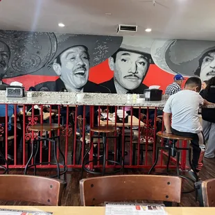 Inside dining area next to cashier