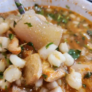 Pig trotter in Menudo. (Not every  restuarant offers it as an option in your soup.)