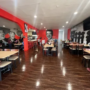 Inside. Clean and colorful