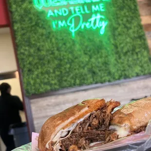 Torta de Birria is delicious