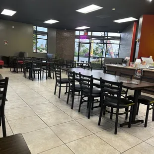 Inside the restaurant