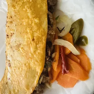 Quesadilla con Carne Maiz (corn tortilla)!!
