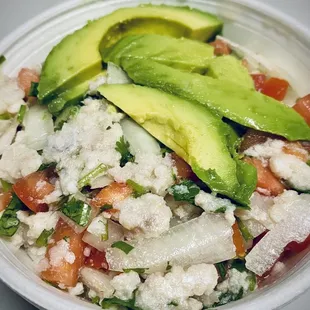 To go order of Tostada De Ceviche