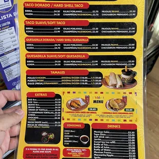 Menu April 2023