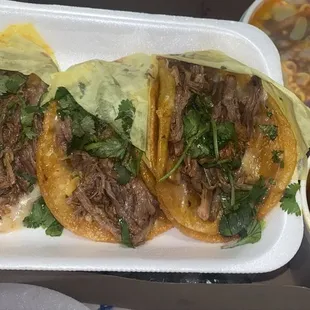 3 Quesatacos Dorados, Consomé con Carne, &amp; Birria Ramen