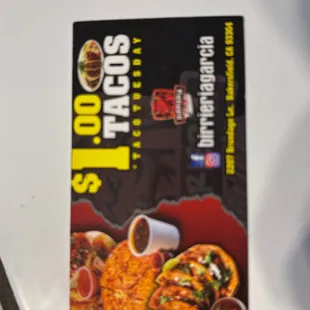 Birrieriagarcias  TACO TUESDAY $1