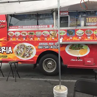 Partial truck menu