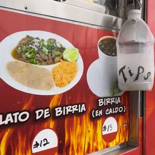 Plato de birria  Birria (en caldo)