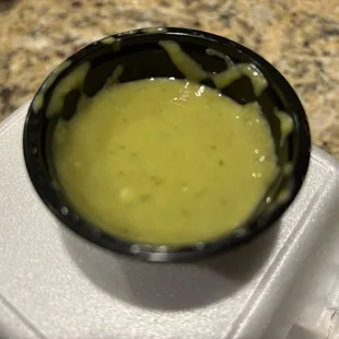 Green sauce (not salsa verde, don't get confused), delicious