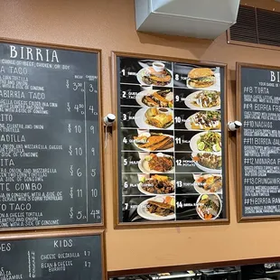 Menu board