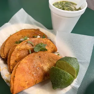 a plate of mexican food