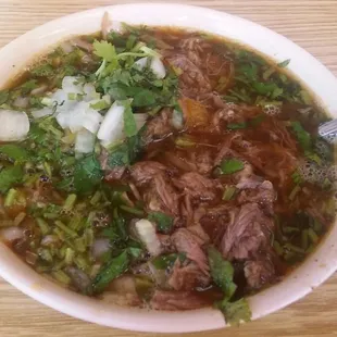 Small birria with consome, delicious