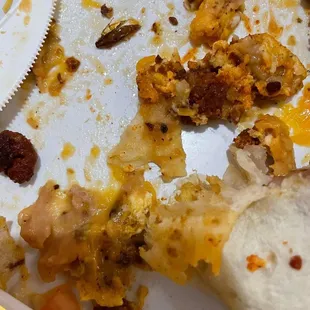 a half eaten pizza