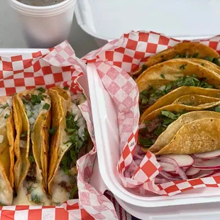 Regular Birria tacos, quesabirria and consume