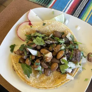 Steak taco (includes beans)