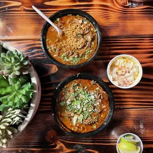 birria ramen and elote