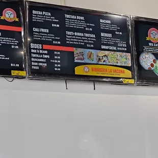 menus and prices