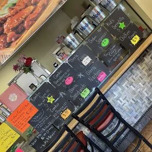 Specials separate from their regular menu