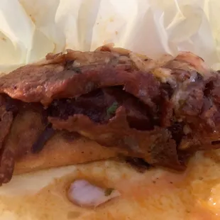 Not the greatest looking taco. But definitely delicious